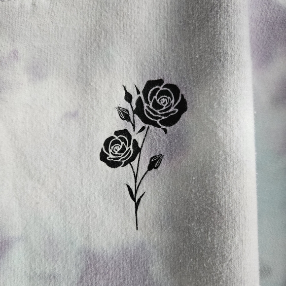 Rebellious One Cropped Tie Dye Sweatshirt Sz M - Picture 3 of 4